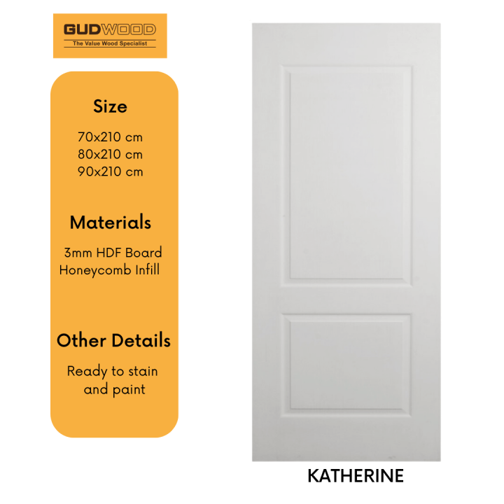 Matimco Gudwood Prime Moulded Wood Door 70x210 / 80x210 / 90x210, Easy