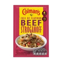 สินค้านำเข้า ♦ (x 2) Colmans Beef Stroganoff Sauce Mix 39g โคลแมนส์ผงซอสสำหรับการทำเนื้อสตรากานอฟ