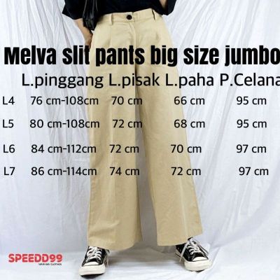 Melva SLIT PANTS Skin HIGWAIST SIZE M-L-XL-L7