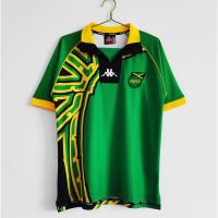 2022 2023 ล่าสุด เสื้อกีฬาแขนสั้นลําลอง ลายทีมชาติฟุตบอล Jamaica 1998 season AAA สไตล์วินเทจ ไซซ์ S-XXL