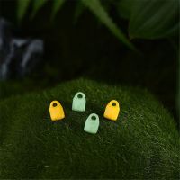 Cute Mini Lock Shape Earrings For Women Yellow Green Enamel Stud Earrings Korean Style Jewelry Gift Y2K Accessories