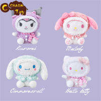 ของเล่นเสน่ห์ Sanrio ของเล่นตุ๊กตายัดนุ่นนิ่มลายการ์ตูน Kuromi Cinnamoroll Plushie สำหรับแฟนๆของสะสมของขวัญสำหรับเด็ก