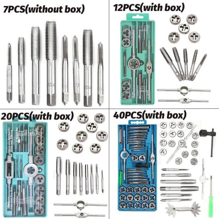 Tap Die Set Hand Tap and Dies Set 20 Pcs Alat Snai dan Tap Ulir Baut