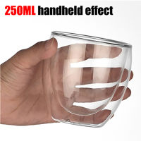 2-6PCS Double Wall High Borosilicate Glass Mug Heat Resistant Tea Milk Juice Coffee Water Cup Bar Drinkware Gift Creativity Set