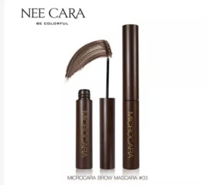 nee-cara-n608-นีคาร่า-มาสคาร่าปัดคิ้ว-หัวแปรงสลิมเรียวเล็ก-ปัดง่ายขึ้น-nee-cara-microcara-brow-mascara