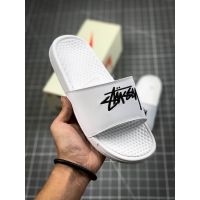 นิคBenassi x Stussy ฤดูร้อนสตูซี่ชายหาดรองเท้าแตะ36-45