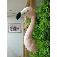 2021 Hot sale stuffed plush toy decorative pink flamingo head for bedroom wall 3D stuffed animals plush toys ins style lovley