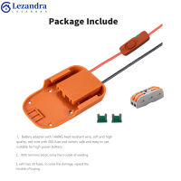 Stockstock】battery Adapter Compatible For Ridgid 18V Aeg 18V With Fuse Terminal Block In-Line Switching Power Connector