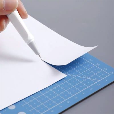 ☞♙♧ 1pc Paper Carving Pen Style Sticker DIY Hand Account Pen Knife Painting Art Seal Engraving Tape Paper Utility Knife Tool