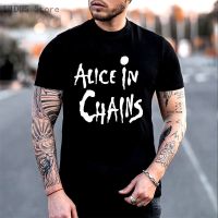 เสื้อยืด Alice In Chains กรันจ์ผู้ชายวงดนตรีร็อคสีดำขนาด5XL 6XL ใหม่