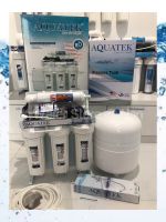 เครื่องกรอง RO 50 GPD ยี่ห้อ AQUATEK (เฟรมตั้ง + ถังสำรองน้ำ พร้อมอุปกรณ์ติดตั้งครบชุด #เครื่องกรองRO #50GPD