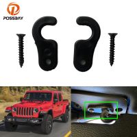 2 Pcs รถด้านหน้า Sun Visor คลิปสีดำสำหรับ Jeep JK JL JT Gladiator Wrangler 2018 2019 2020 2021 2022 Sunshades อุปกรณ์เสริม