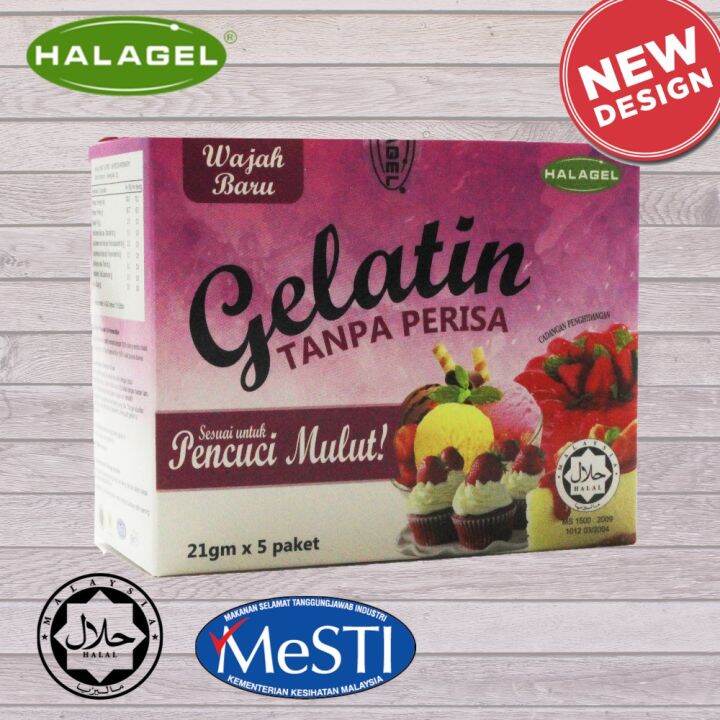 (HALAL) SERBUK GELATIN HALAGEL (1 carton x 24 boxes) Lazada
