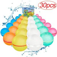 30pcs Wholesale Silicone Reusable Water Fighting Ball Kids Summer Beach Outdoor Playing Toys Pool Water Bomb Balloon Games Toy