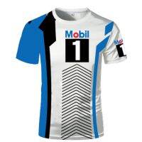 Summer Hot Sale Mobil Oil Creative Mens Casual Sports Short Sleeve Car Work Clothing Hip Hop Harajuku T-Shirt