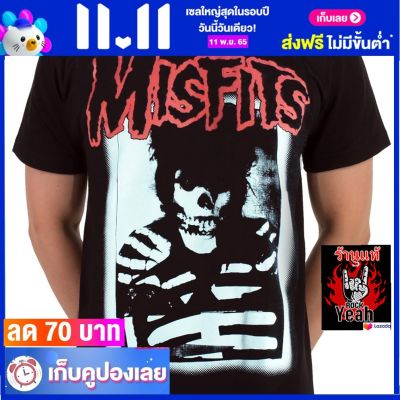 เสื้อวง MISFITS มิสฟิตส์ ไซส์ยุโรป เสื้อยืดวงดนตรีร็อค เสื้อร็อค  RCM738 ถ่ายจากของจริง