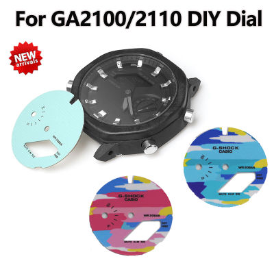 Casiไม้โอ๊คหน้าปัดนาฬิกาสำหรับ G Shock GA2100 GA 2110สเกลปรับแต่งได้แหวน DIY ตาชั่งนาฬิกาอุปกรณ์หน้าปัดหน้าปัดปรับค่าได้
