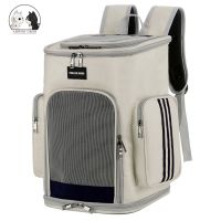 ✸♙☸ Large Capacity Pet Carrier Premium Canvas Space Capsule Kitten Cat Dog Backpack Outdoor Puppy Travel Bag Breathable