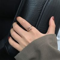 Silver-Plated Fashion Simple Open Nail RingEuropean And American Personality Glossy Ring Ring TideIns Niche Design Index Finger RingCreative Silver Jewelry Couple Ring
