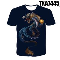 Summer Trend Dragon T-Shirt 3d printing Fashion The dragon Short Sleeve T-Shirts Loose Hip Hop Street Men T-Shirt Comfor