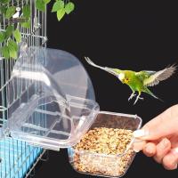 BQGRBT โปร่งใสขนาดใหญ่สำหรับนก Parakeets พลาสติกทนทานแขวนนกอุปกรณ์เสริมสำหรับนกแก้วให้อาหารนกภาชนะใส่อาหารนกกรงนก