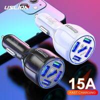 [Hot K] USLION LED 5พอร์ตยูเอสบีชาร์จในรถ15A รวดเร็วขนาดเล็กตัวชาร์จไฟสำหรับ iPhone เร็ว12 Xiaomi มือถือหัวเหว่ยอะแดปเตอร์ชาร์จโทรศัพท์ในรถ