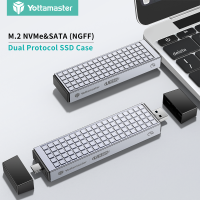 Yottamaster 10Gbps Dual Protocol เคส SSD สำหรับ M.2 USB NVMe และ SATA เอสเอสดี3.1 Gen2สายเคเบิลฟรี SSD Enclosure