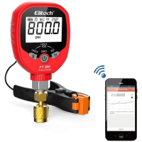 Elitech อุปกรณ์ฟรีออนไร้สายเกจวัดความดันทดสอบความดันดิจิตอล A/c PT-800ขายดีที่สุดแคลมป์จับอุณหภูมิ