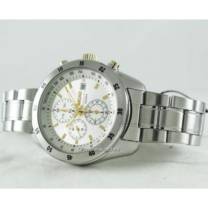 seiko-นาฬิกาข้อมือผู้ชาย-chronograph-sndc45p1-white