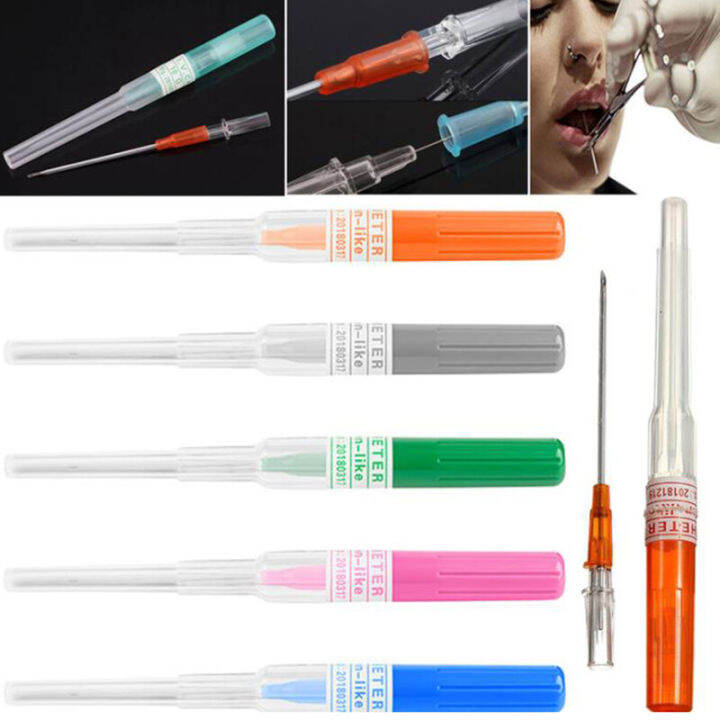 【Mazhaha】 5PC Piercing Needle Catheter Needles for Navel Sterilised