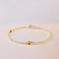 【YF】┇  Ruifan Very Thin 2mm Citrine 14k Gold Color Agate Beads Beaded for Jewelry YBR628