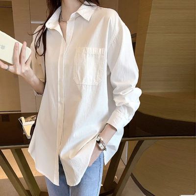 [Spot] white shirt Womens inner wear bandage dress graceful and fashionable design long sleeve shirt large size top 2023