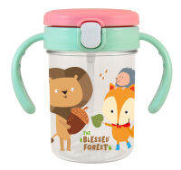 Blessed Forest ถ้วยหัดดื่ม Tritan Drinking Cup 260ml. (มี 3 สี) แถมฟรี หลอดสำรอง 1 ชิ้น และแปรงล้างหลอด