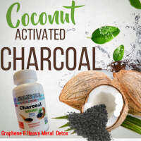 Activated carbon charcoal560 mg veg caps (coconut peat) Graphene detox - heavy metal binder - poison binder.Toxin Remove