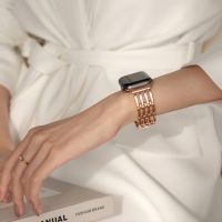 g2ydl2o สายนาฬิกาข้อมือ สเตนเลส ประดับเพชร สําหรับ Apple Watch Band 38 มม. 40 มม. 41 มม. 42 มม. 44 มม. 45 มม. iWatch Series 7 6 5 4 3 2 1 SE