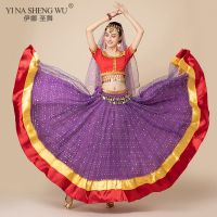 hot【DT】 Bollywood Belly Costumes Large Skirt Group Performance Outfit Adult Female