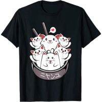 2023  fashion men tshirt Kawaii Cat Lamian Noodles Japanese Sushi Animal Food T-shirt