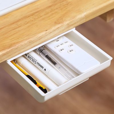 【YF】 Table Drawer Storage Under Desk Self-adhesive Desktops Organizers Trays for Household Bedroom Accessories