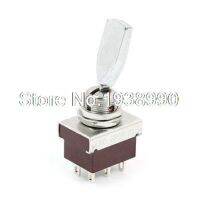 ♈ KN3-202 12mm Mount Dia DPDT 6-Terminals Toggle Switch AC250V 3A