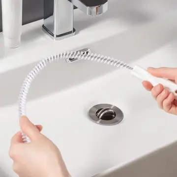 71cm Long Flexible Cleaning Brush Sink Overflow Drain Unblocked