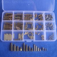 ❀ 180Pcs/Set M2/M3/M4 Male Female Brass Standoff Spacer Board Hex Pan Head Screws Nut Assortment standoff Set Box