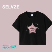 SELVZE ฉบับภาษาเกาหลีของเสื้อยืดสั้นแฟชั่นลายดาวสำหรับ Woman1