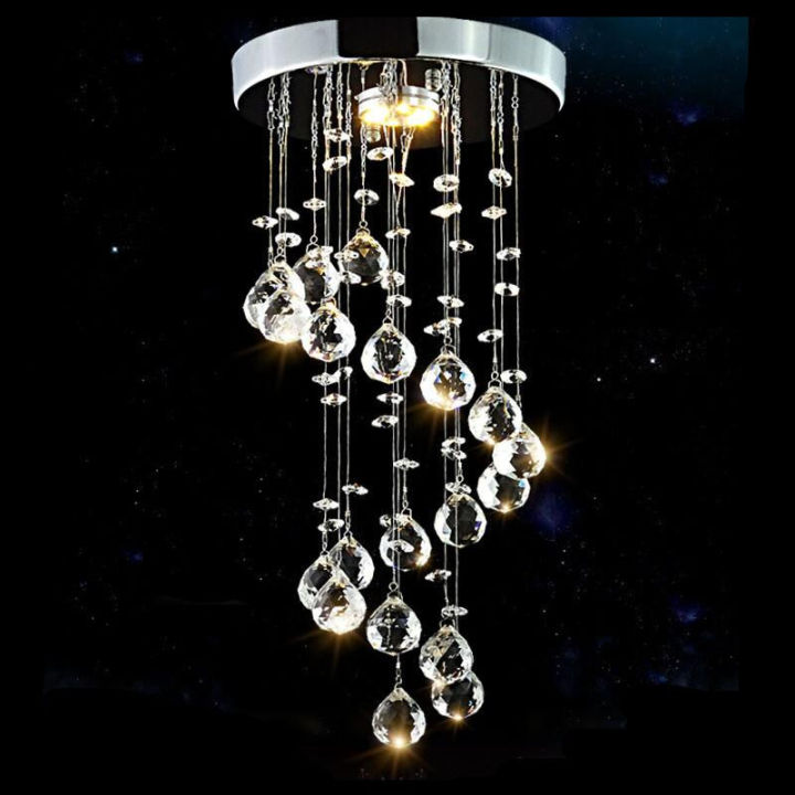 Modern rotary crystal Chandeliers high-power bright led lamps Simple living room led Chandelier lighting led lustre droplight Z5