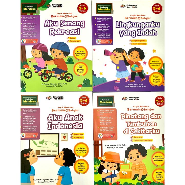 Buku Paud Usia 5-6 Tahun Penerbit Erlangga Kurikulum Merdeka | Lazada ...