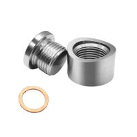 Oxygen Sensor Bung ปลั๊กสแตนเลส Wideband Nut Fitting Weld Bungs M18x1.5