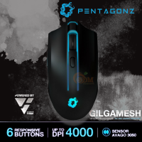 MOUSE (เมาส์) PENTAGONZ (GILGAMESH) [4000DPI] GAMING GEAR PC WITH USB PORT - ประกัน 2 ปี ของแท้