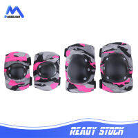 LazaraSportAdult/เด็กกีฬากลางแจ้งข้อมือข้อศอกหัวเข่า Pads Guard Fuchsia M