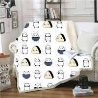 2023 Cute Panda Blanket Children Bedroom Decoration Blanket Cartoon Animal Wool Blanket Nap Office Wool Wool Blanket