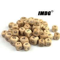 【LZ】 D6 madeira dice pack 6 lados colorido jogo digital dados acessórios