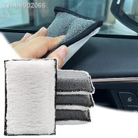 ☫✘¤ 1/2/4Pcs Auto Interior Fleece Scrubbing Sponge for Plastic Leather Car Cleaning Microfiber Towel Wax Sponge Car Cleaning Tools